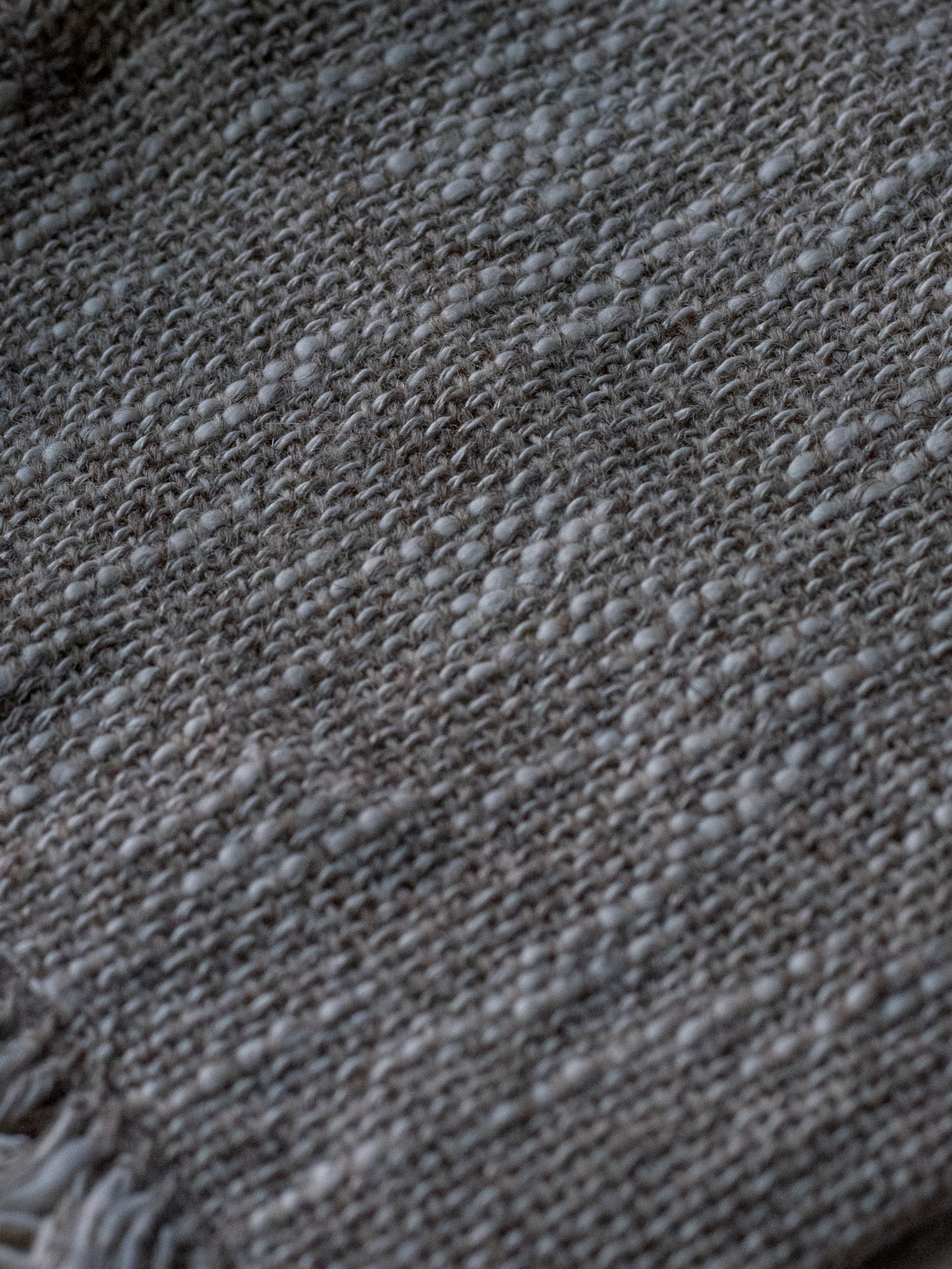 Handwoven Drawstring Bag - Linen/Wool