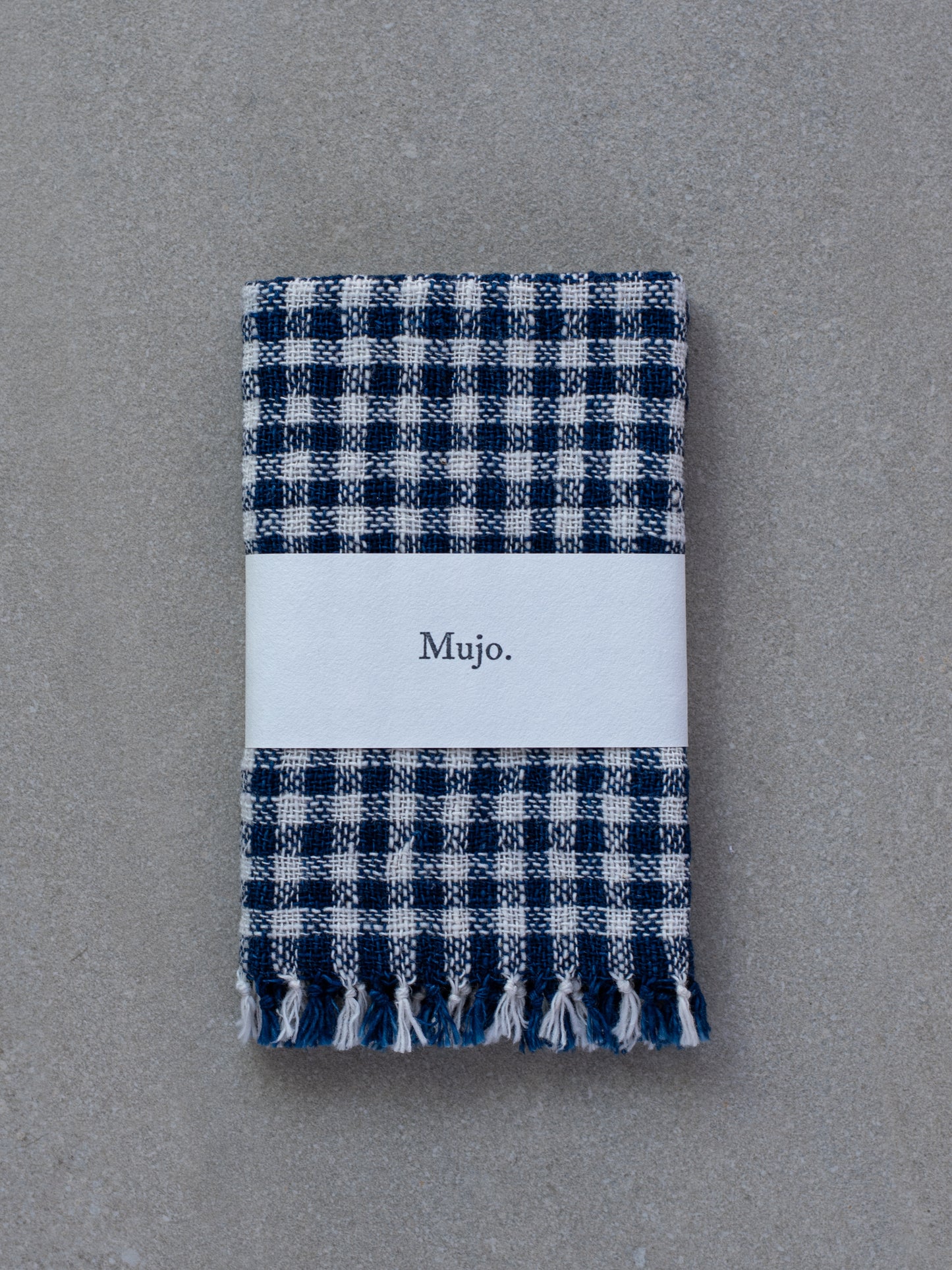 Handwoven Hand Towel - Indigo Check