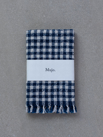 Handwoven Hand Towel - Indigo Check