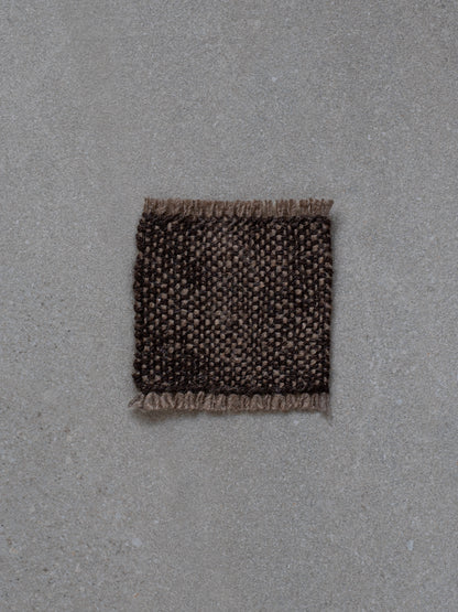 Handwoven Silk & Wool Coaster - Brown