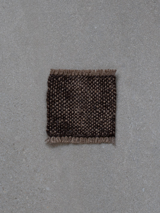 Handwoven Silk & Wool Coaster - Brown