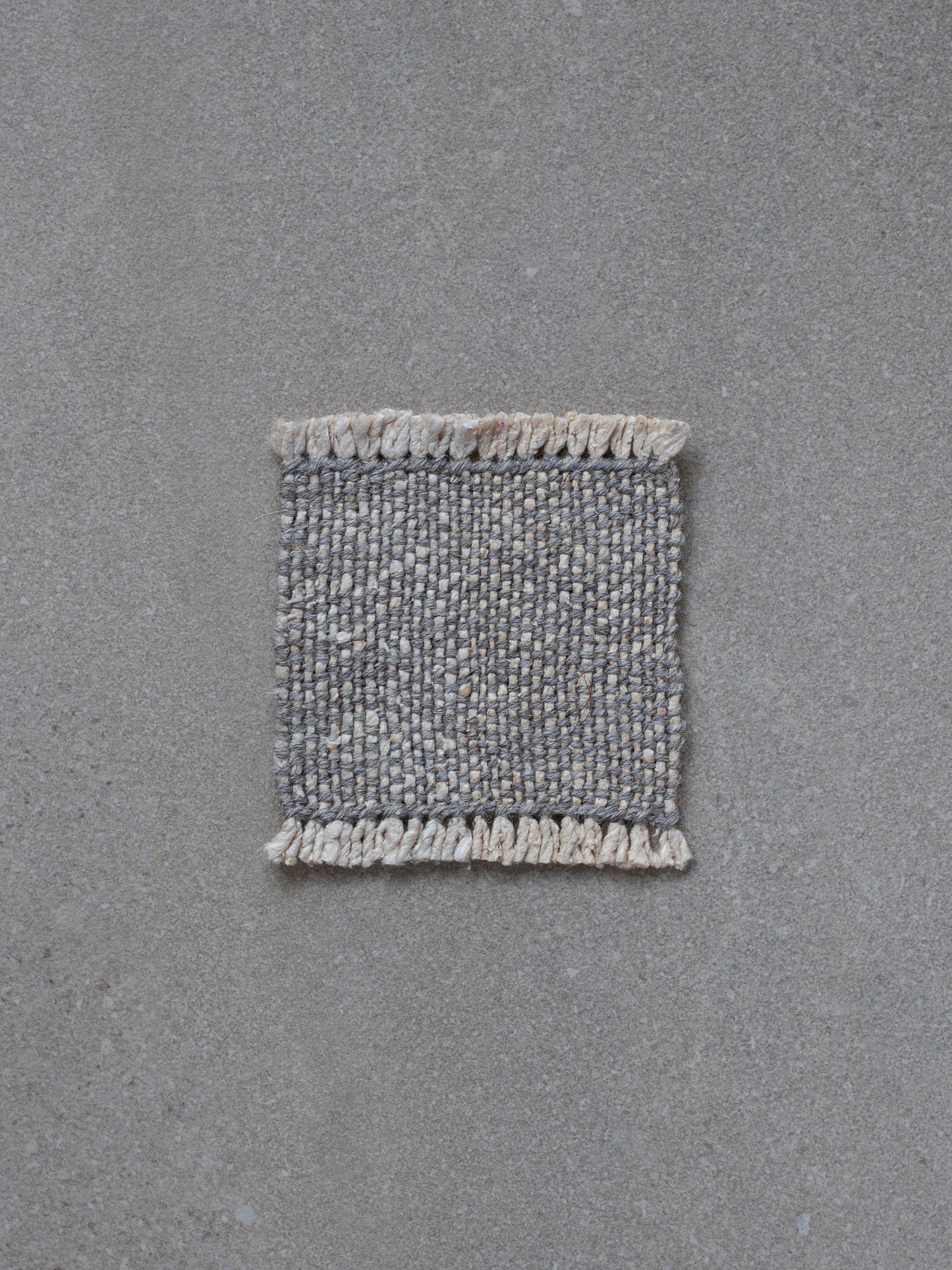 Handwoven Silk & Wool Coaster - Grey