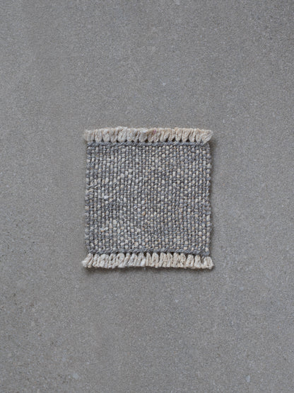 Handwoven Silk & Wool Coaster - Grey