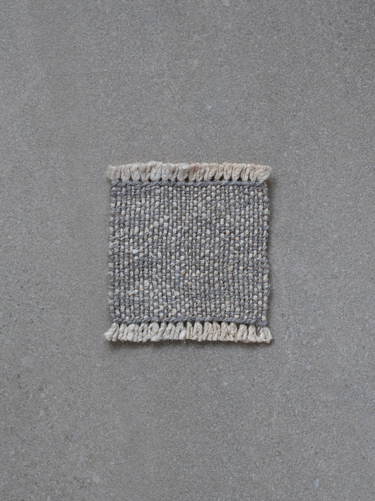 Handwoven Silk & Wool Coaster - Grey