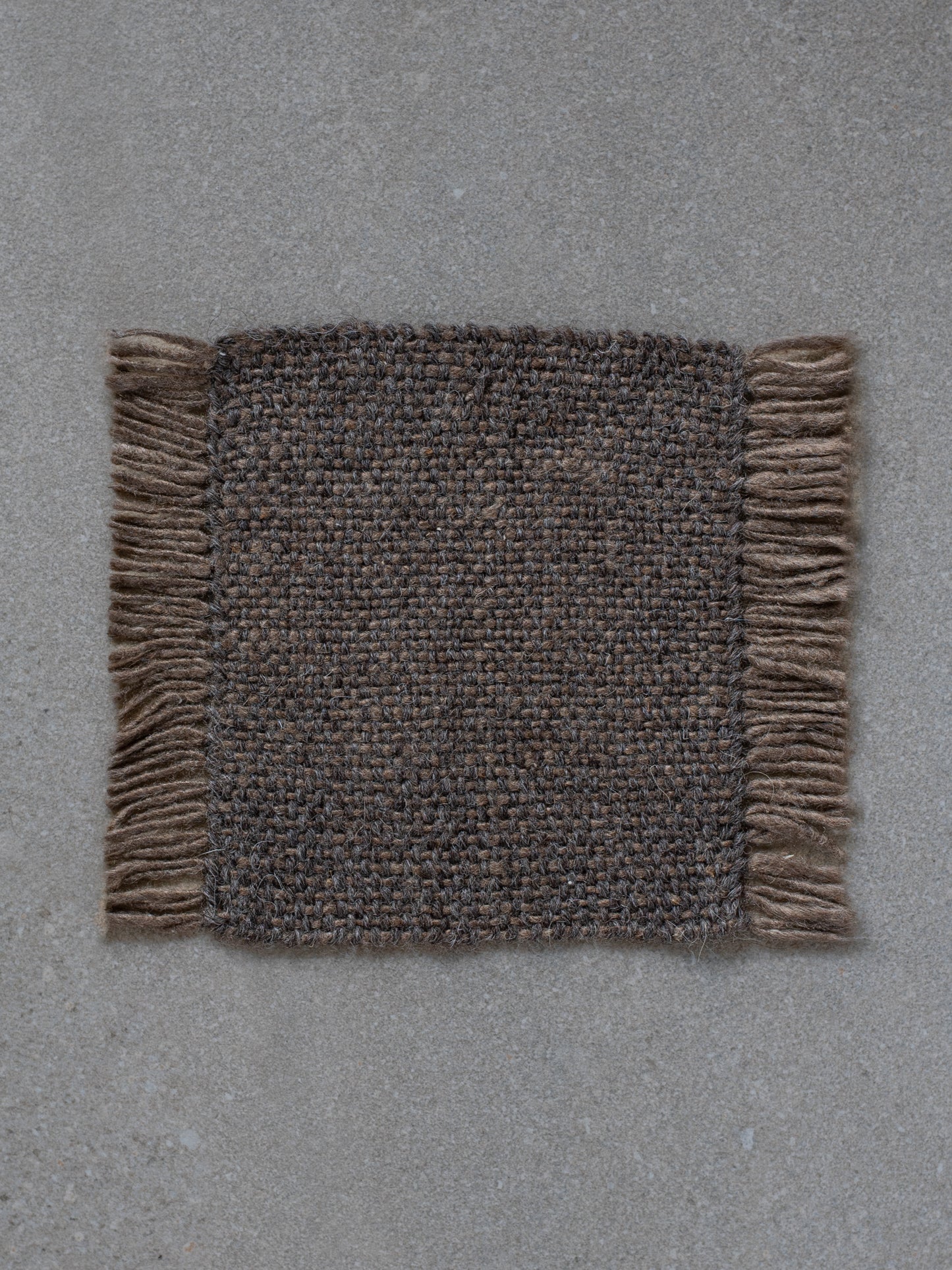 Handwoven Silk & Wool Teapot Mat - Umber