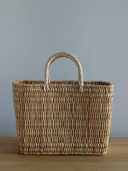 Handwoven Straw Basket - Medium