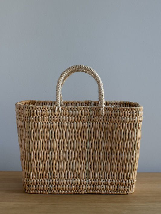 Handwoven Straw Basket - Medium