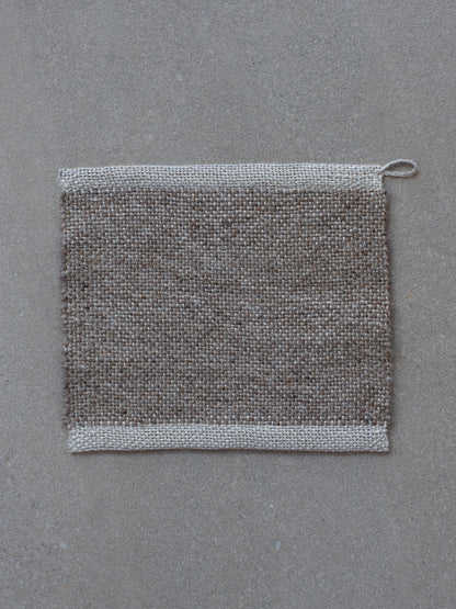 Handwoven Wool Mat - Natural