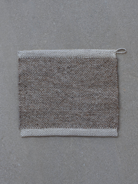 Handwoven Wool Mat - Natural