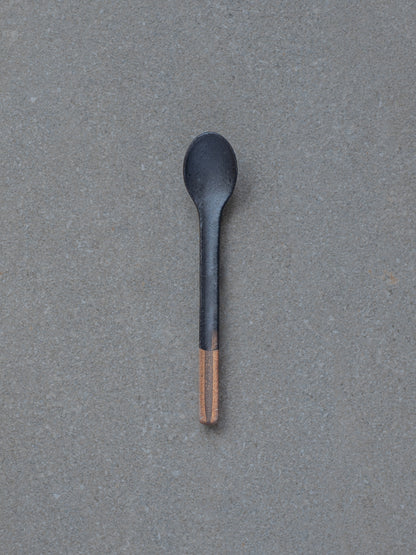 Ceramic Spoon - Black Rust