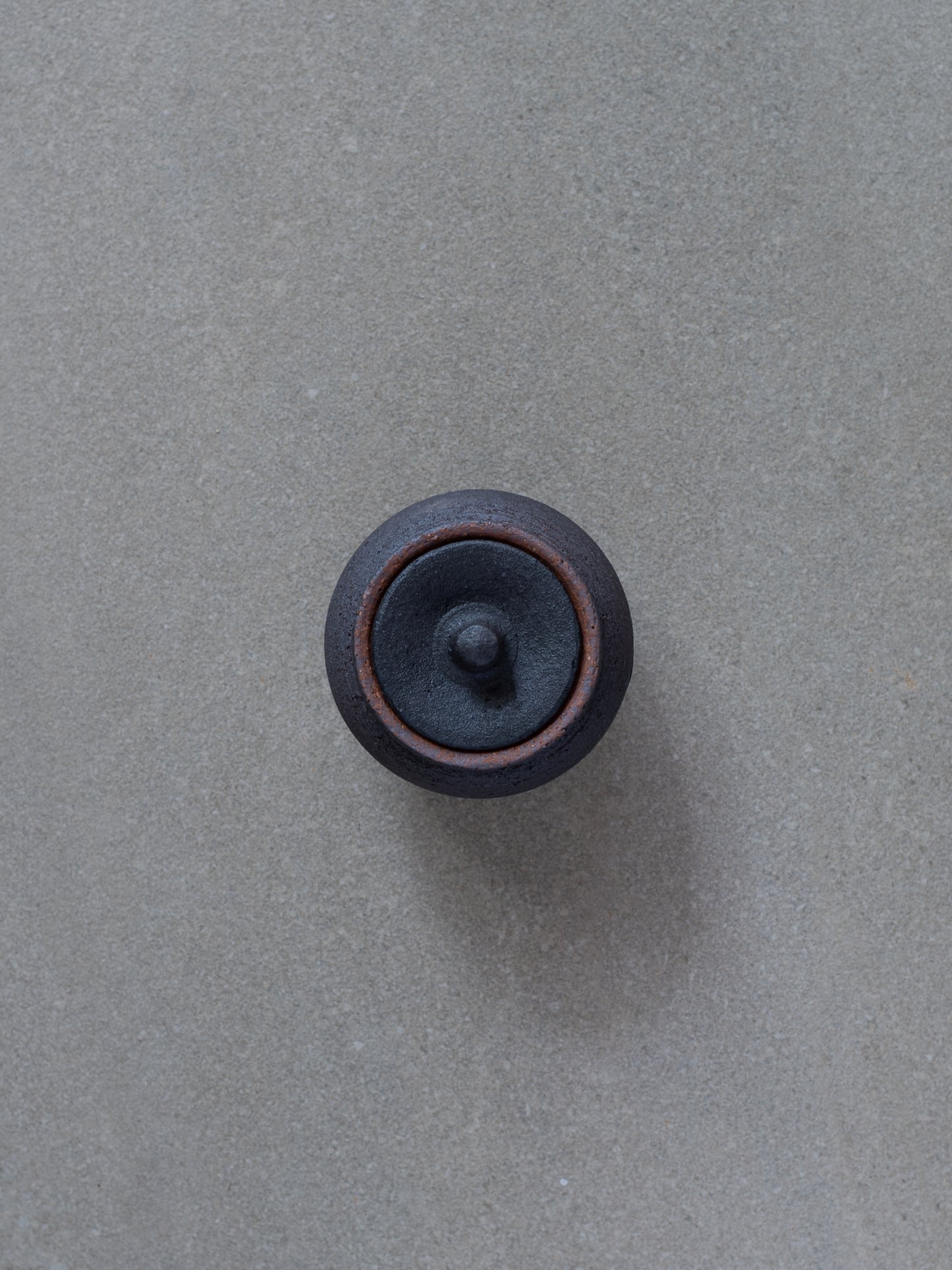 Lidded Salt Pot - Charcoal