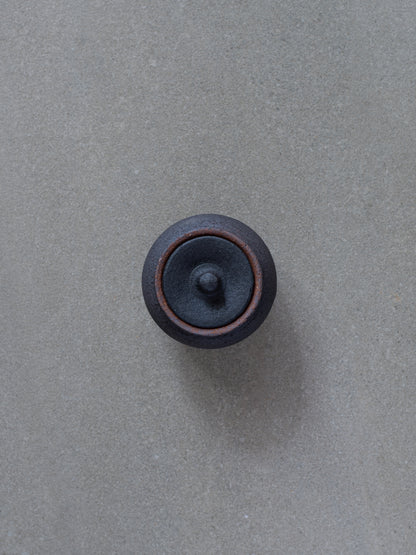 Lidded Salt Pot - Charcoal