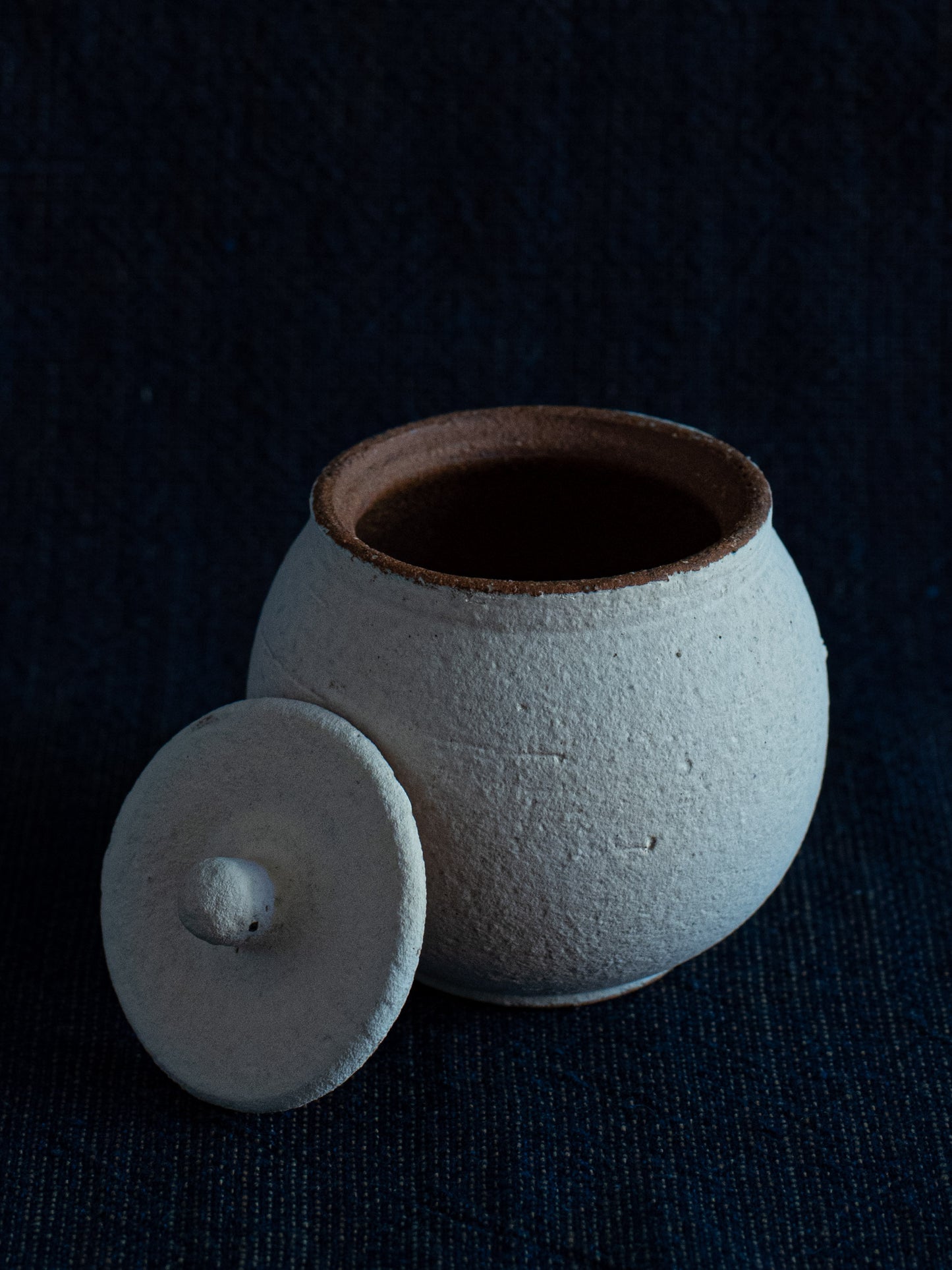 Lidded Salt Pot - White