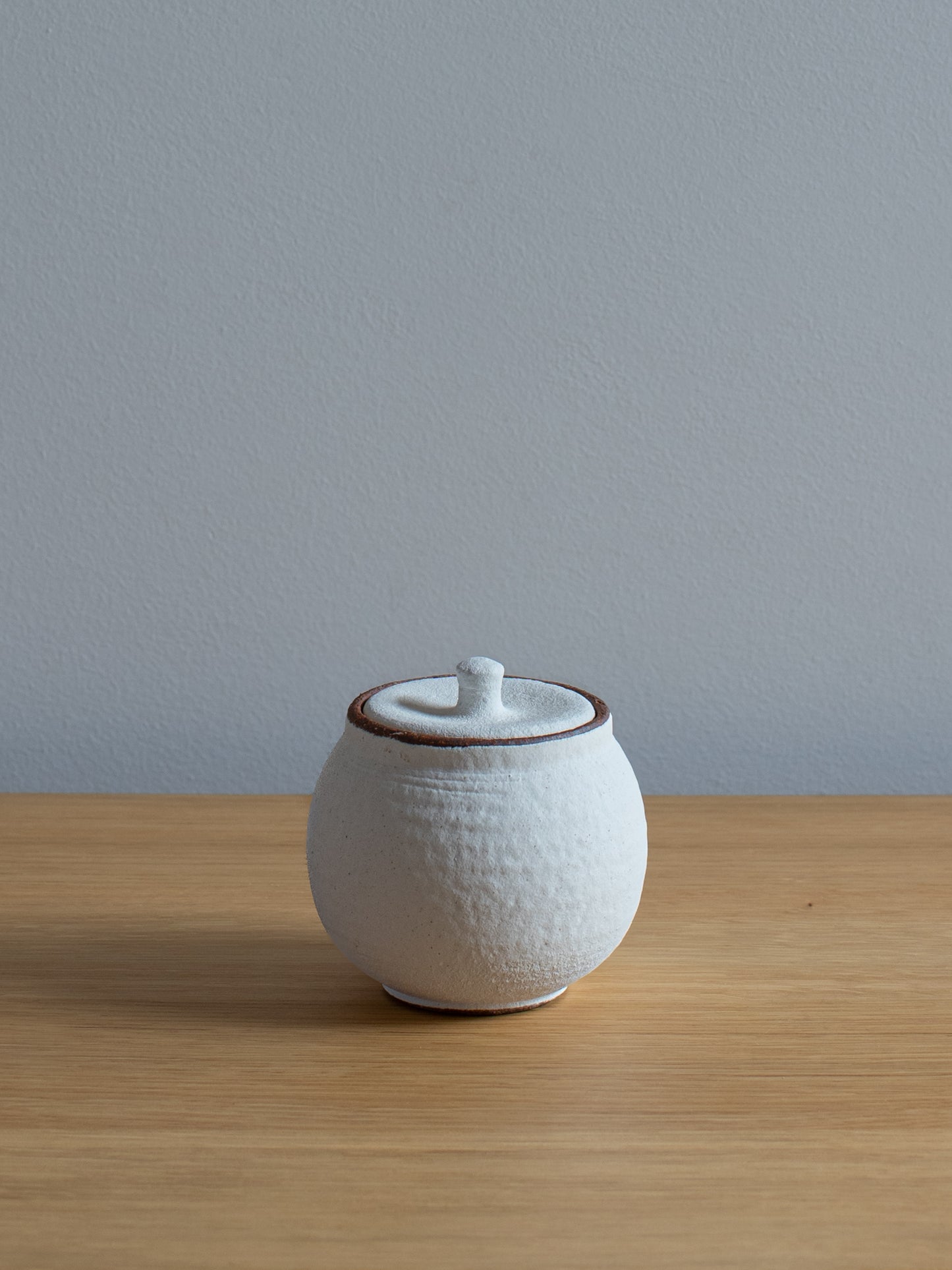 Lidded Salt Pot - White