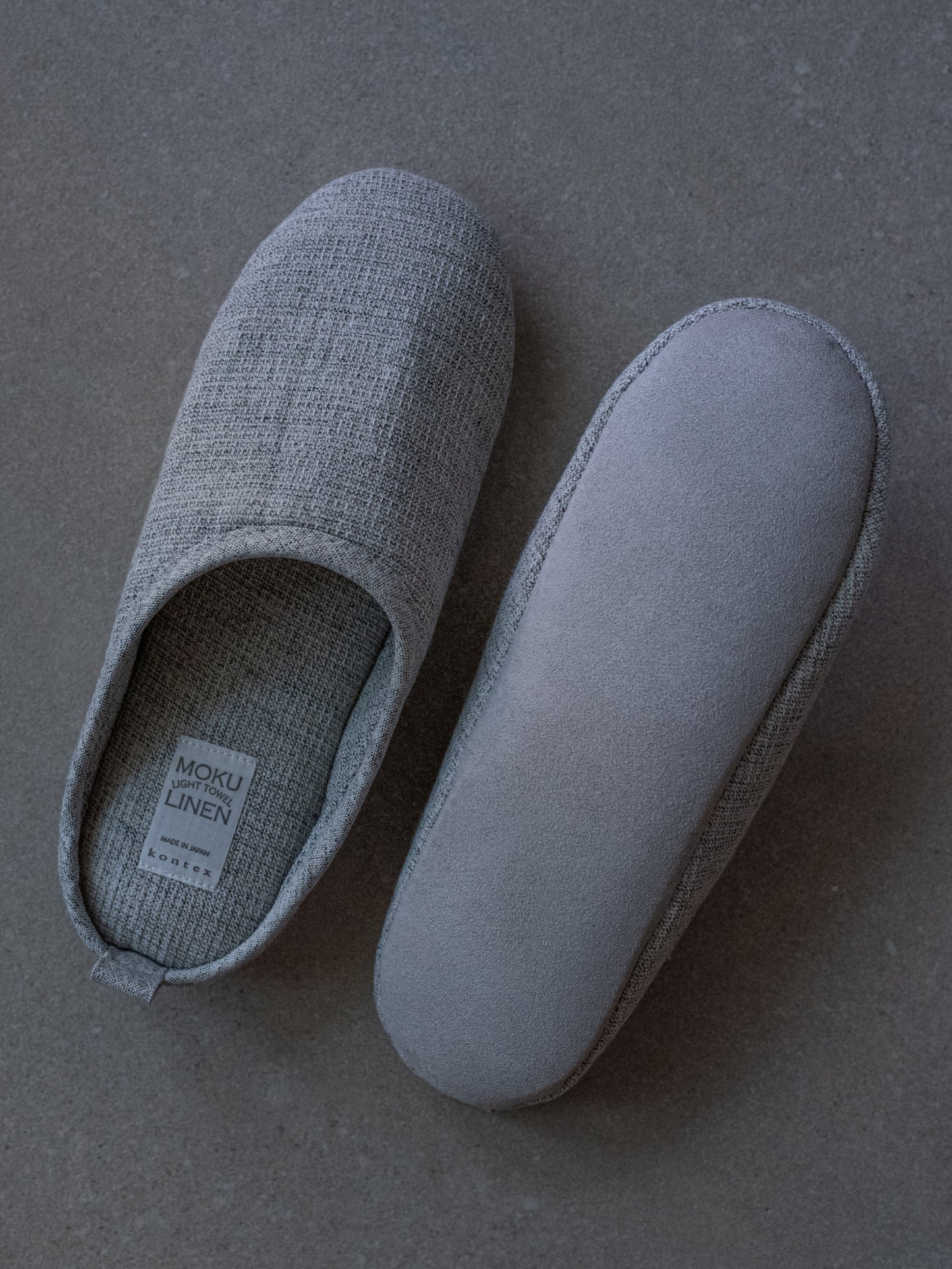 Moku Linen Room Slippers - Grey