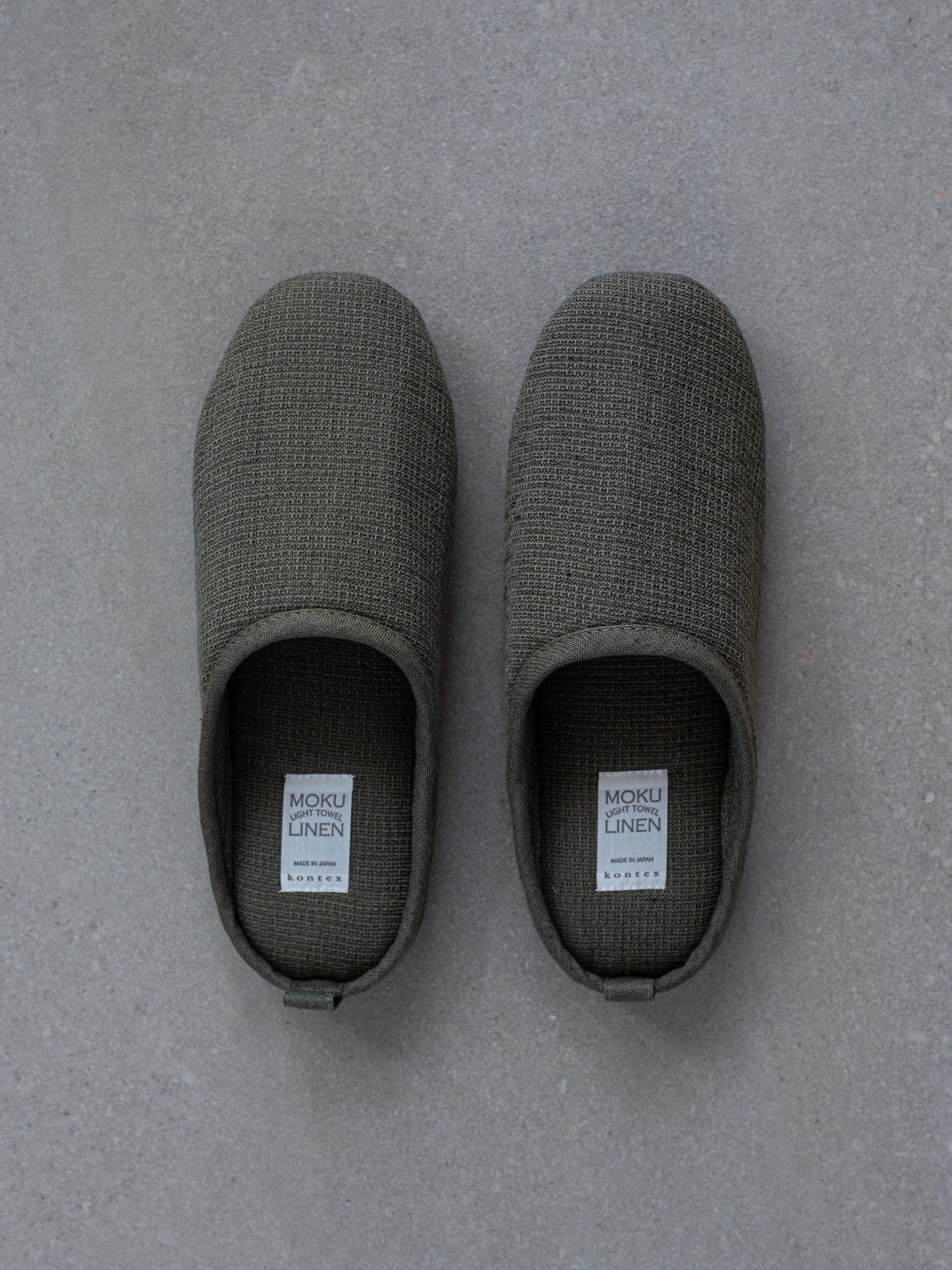 Moku Linen Room Slippers - Khaki