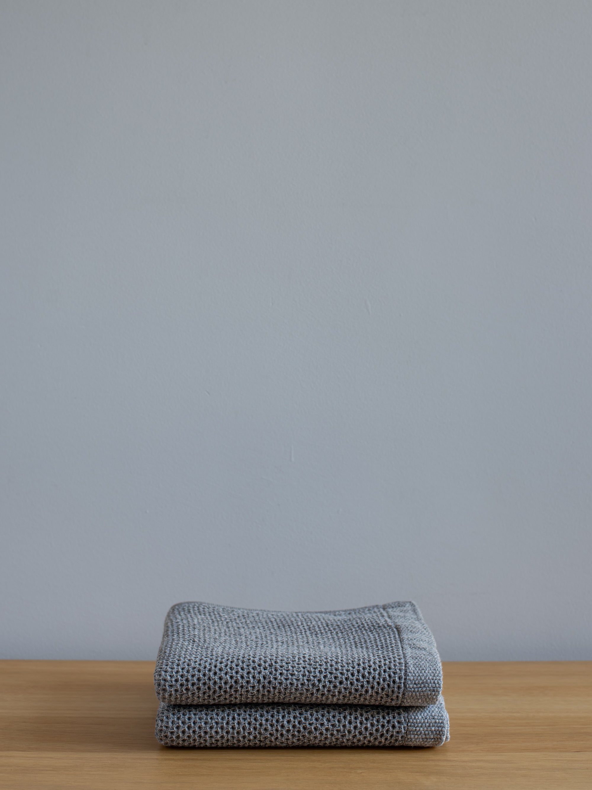 Vintage Waffle Hand Towel - Steel