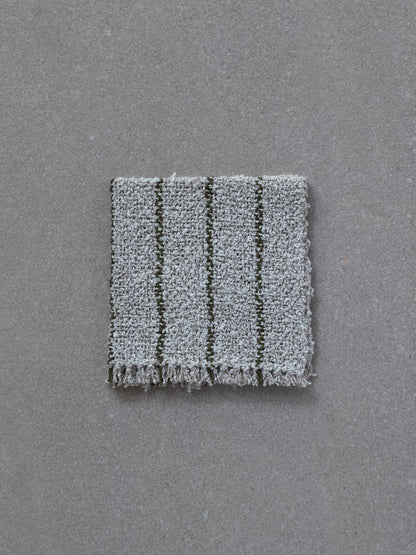 Linen Wash Cloth - Grey/Olive