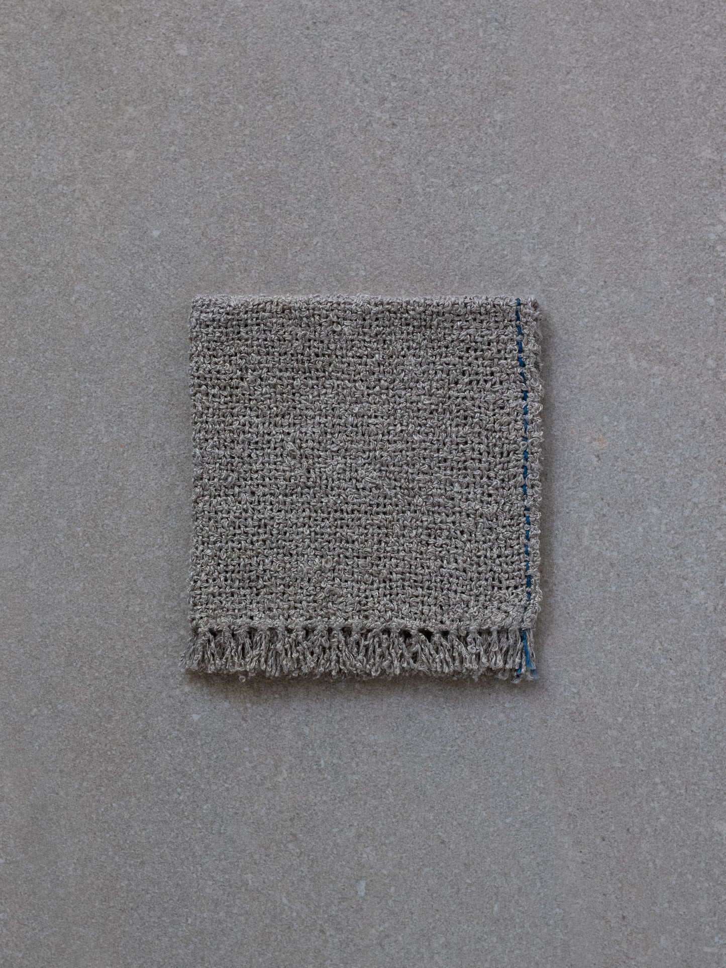 Linen Wash Cloth - Natural/Indigo