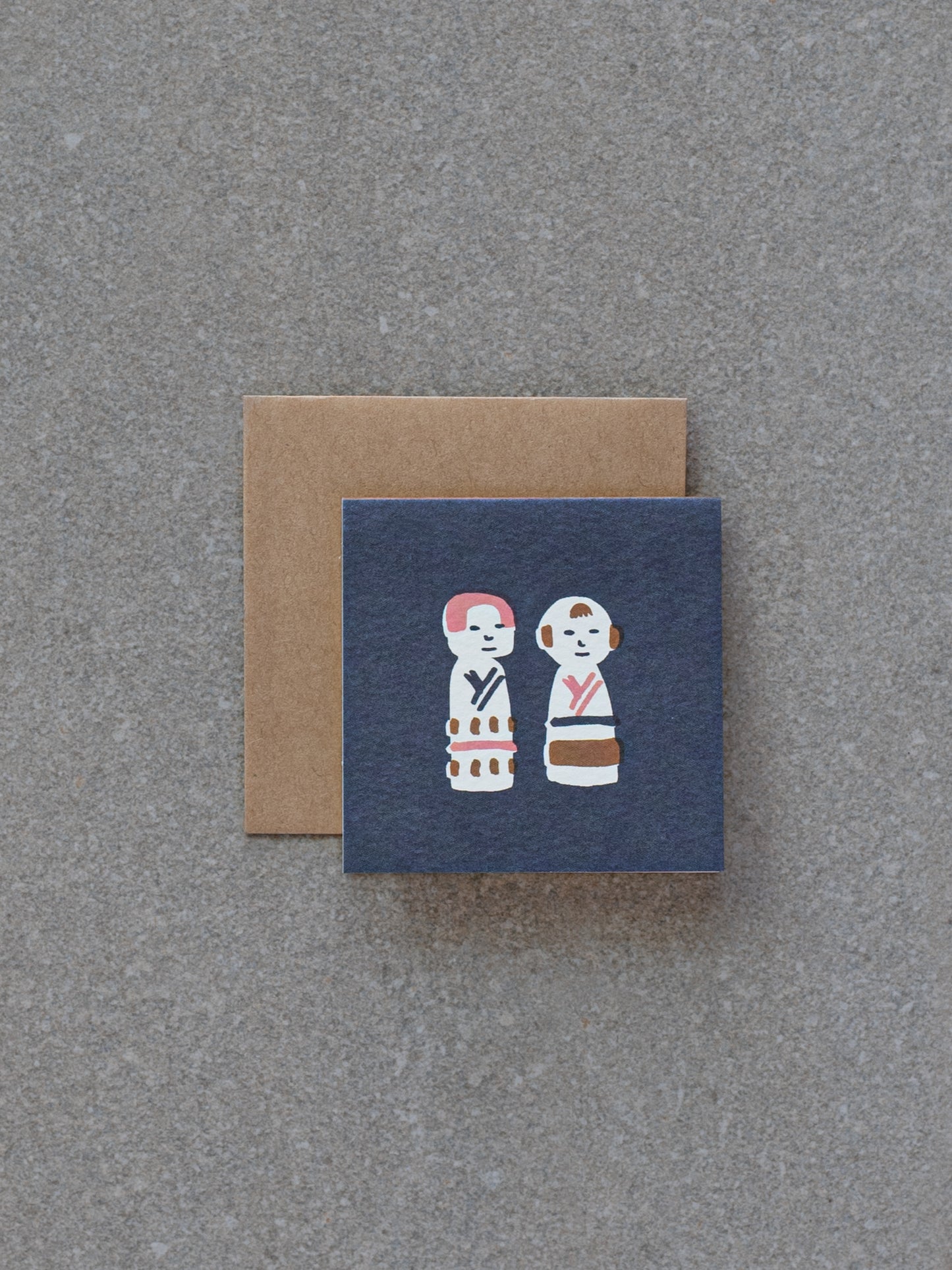 Mini Greeting Card - Kokeshi Dolls