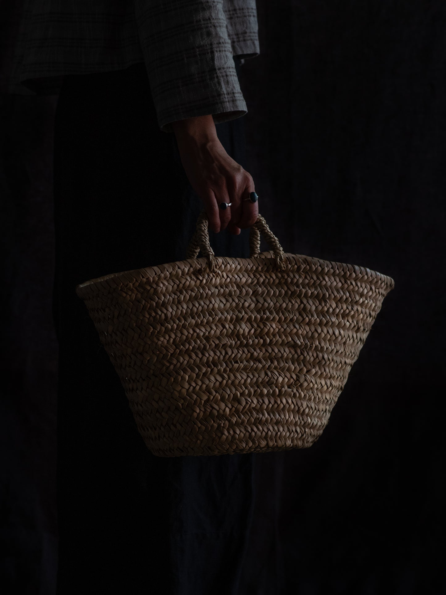 Handwoven Palm Leaves Basket