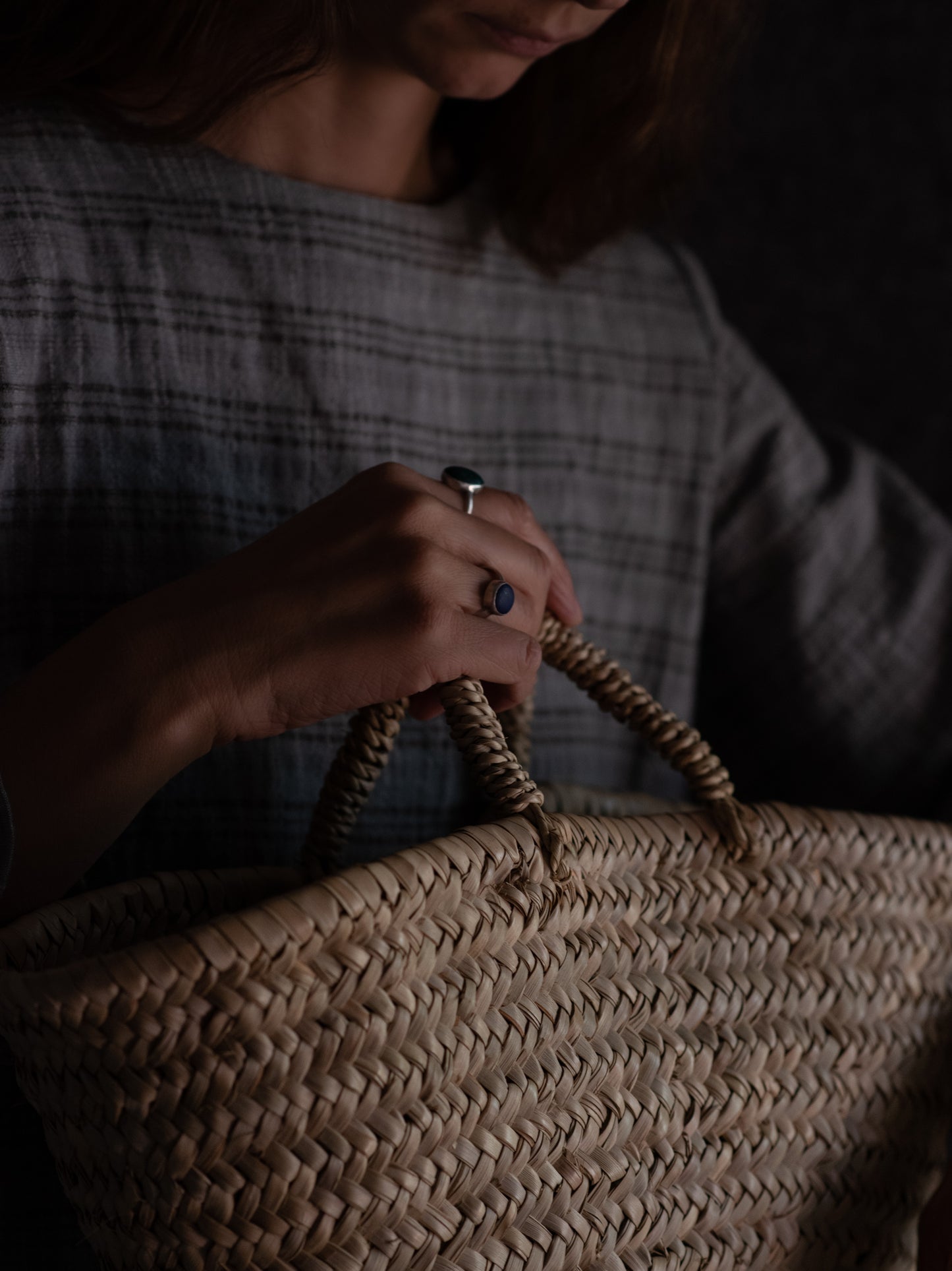 Handwoven Palm Leaves Basket