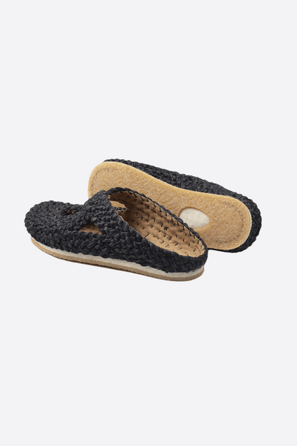 Illetes Jute Clogs - Black