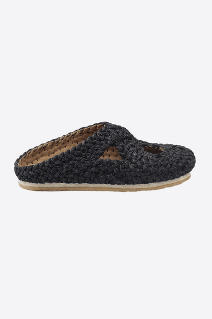 Illetes Jute Clogs - Black