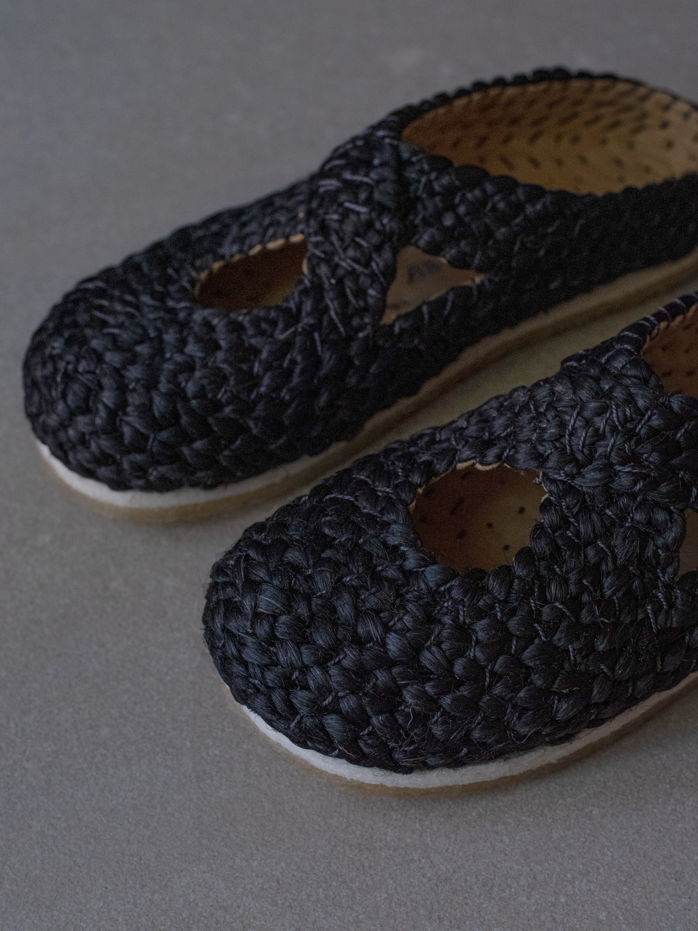 Illetes Jute Clogs - Black