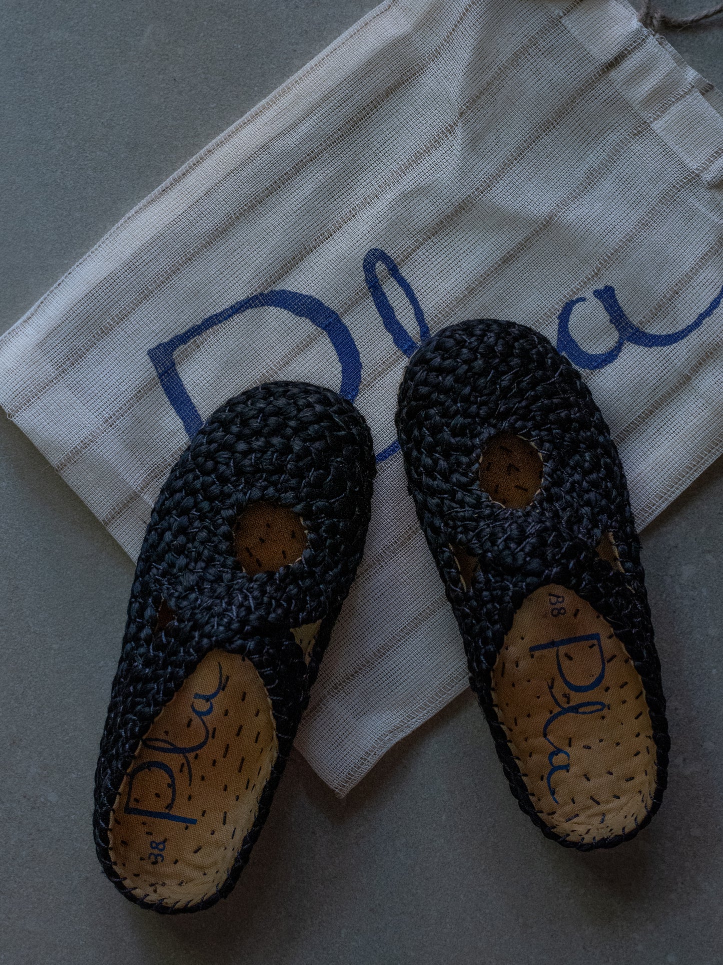 Illetes Jute Clogs - Black