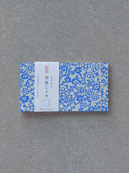 Yuzen Memo Pad - Blue Floral