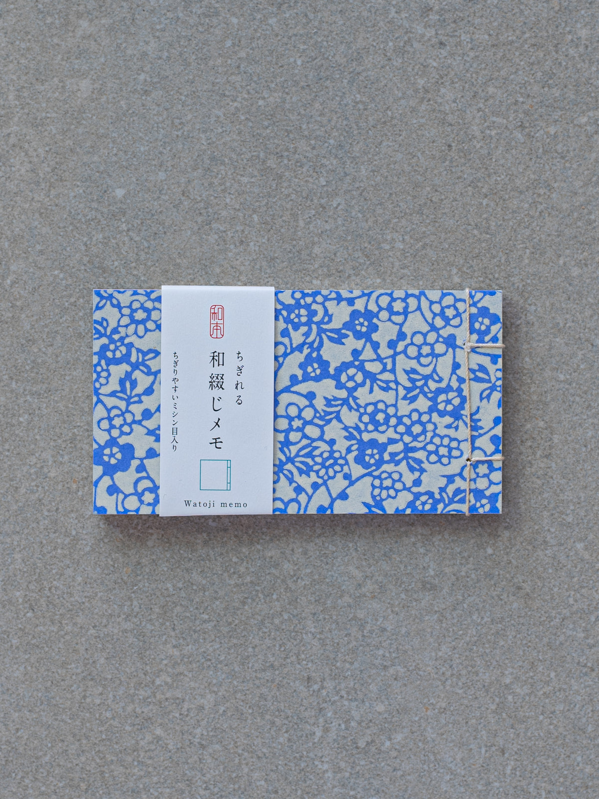 Japanese yuzen memo pad in blue floral