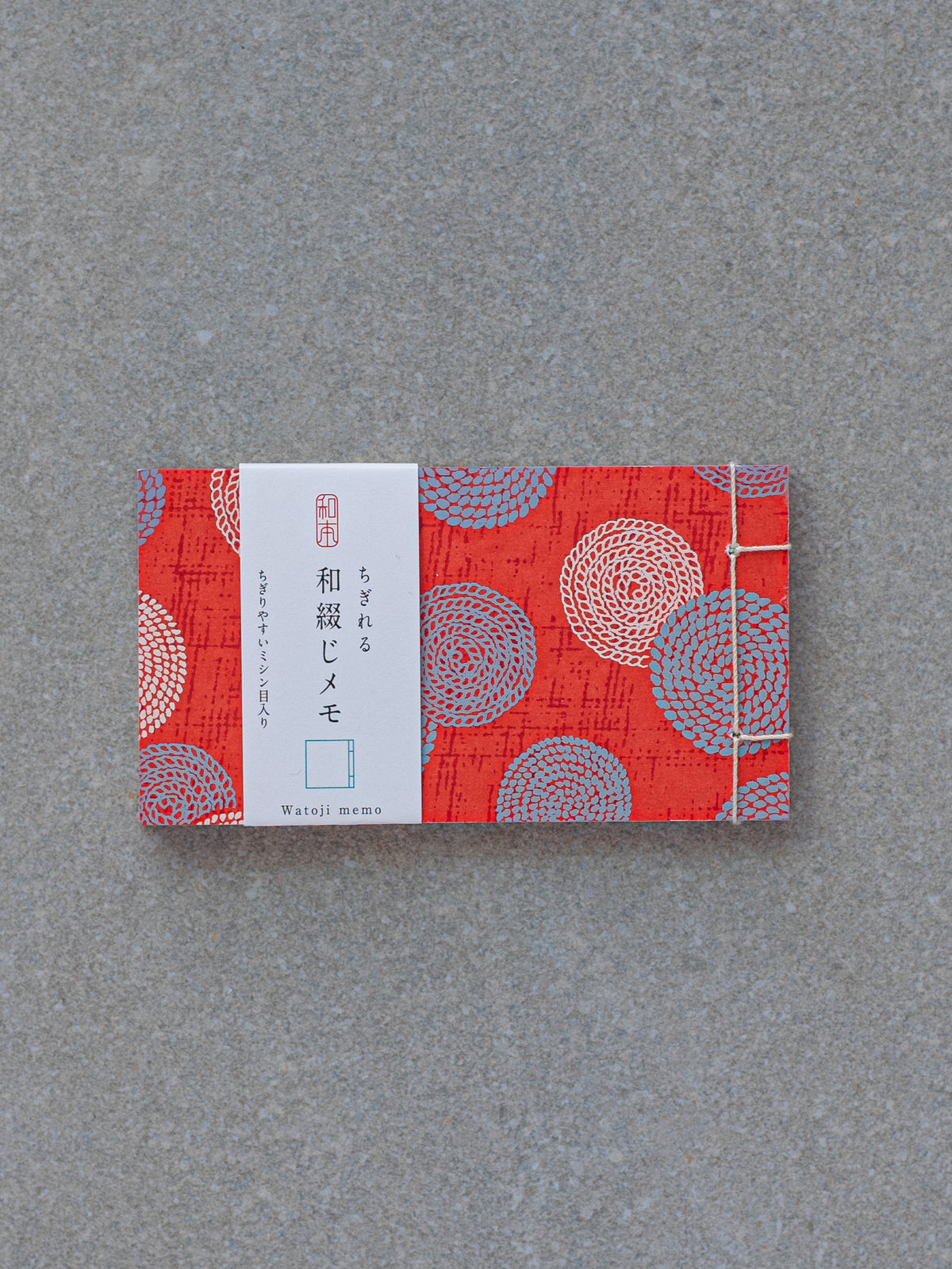 Japanese yuzen memo pad in rope circles