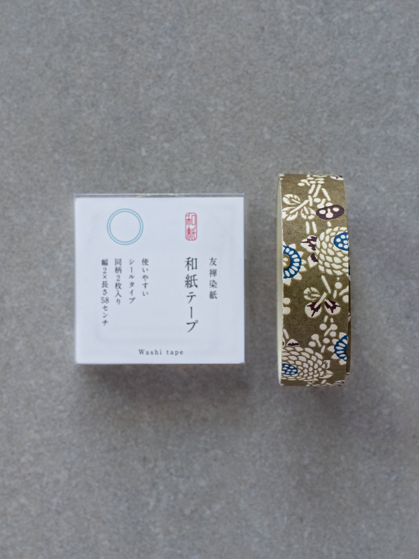 Yuzen Washi Tape - Olive Katazome