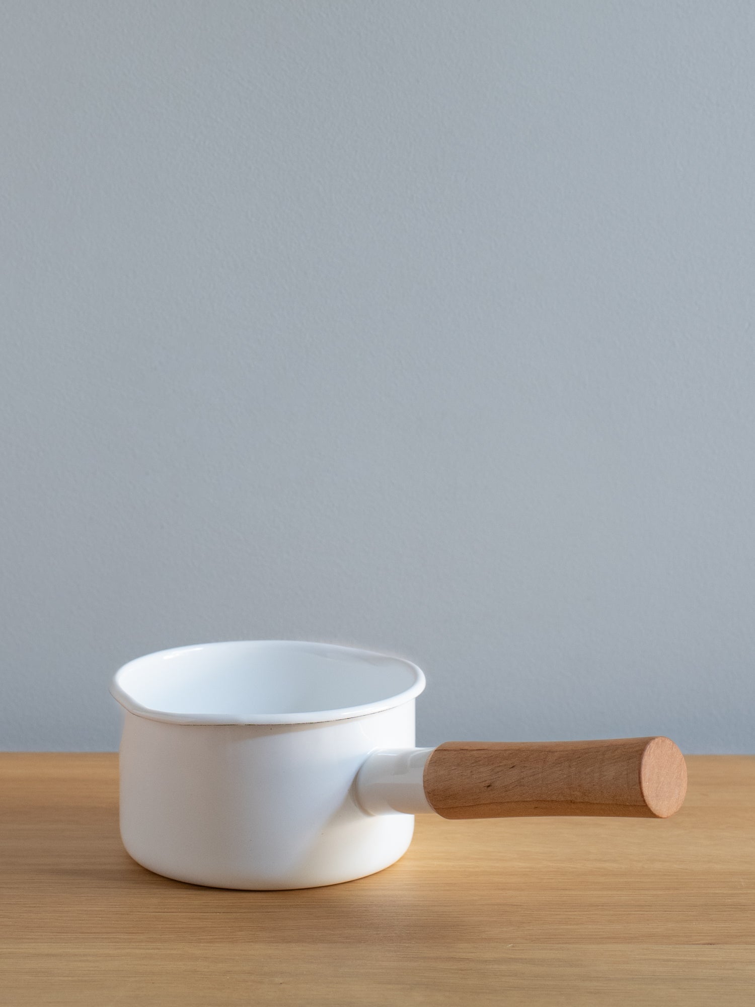 Couleur Enamel Milk Pan 12cm White