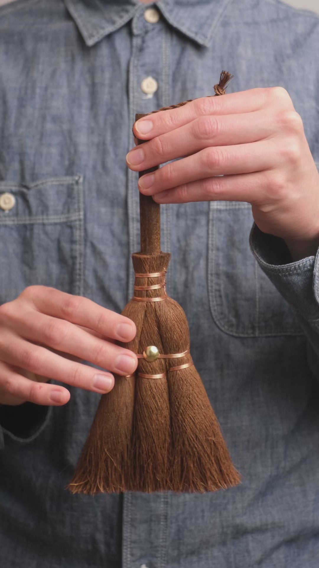 Palm Broom with Handle - Small