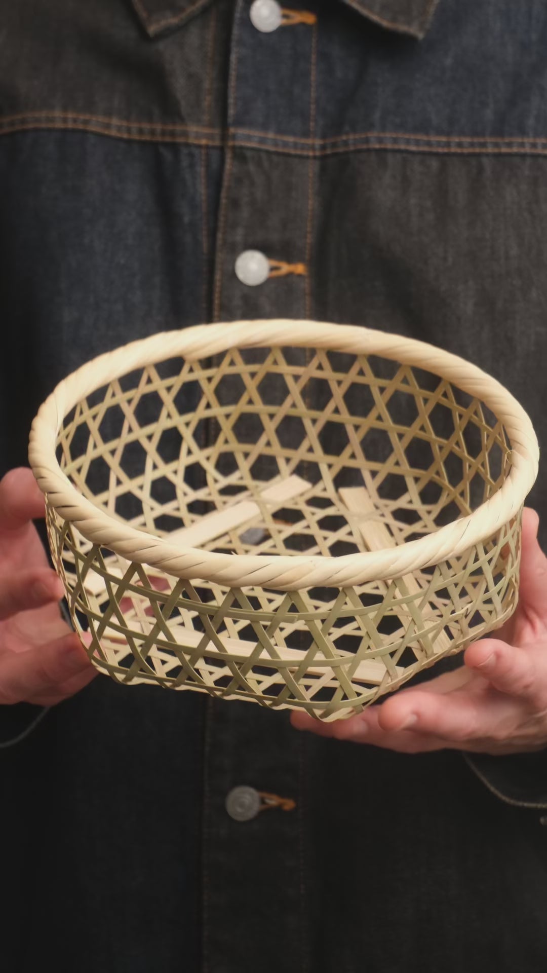 Hexagonal Bamboo Basket