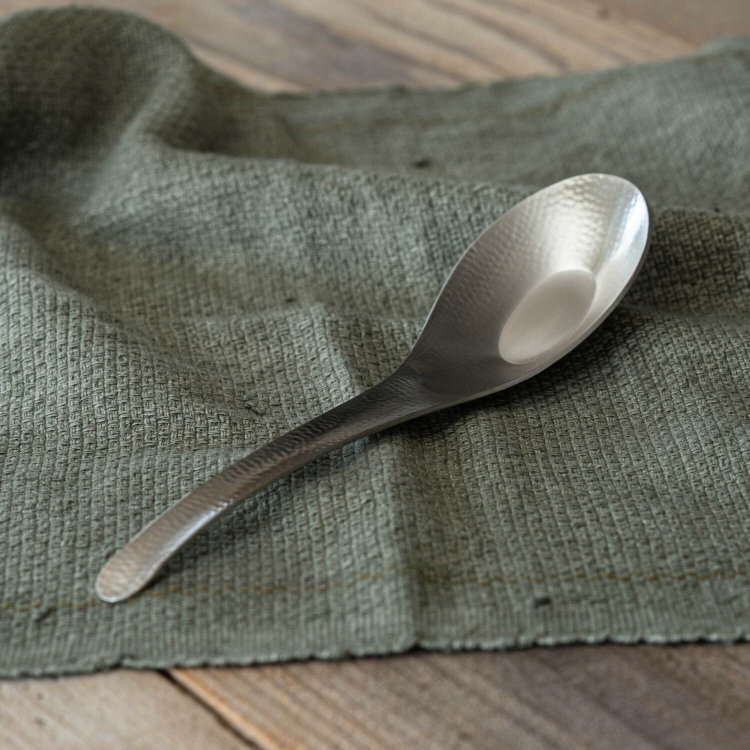 Nagomi Hammered Cutlery - Extra Large Chinese Soup Spoon
