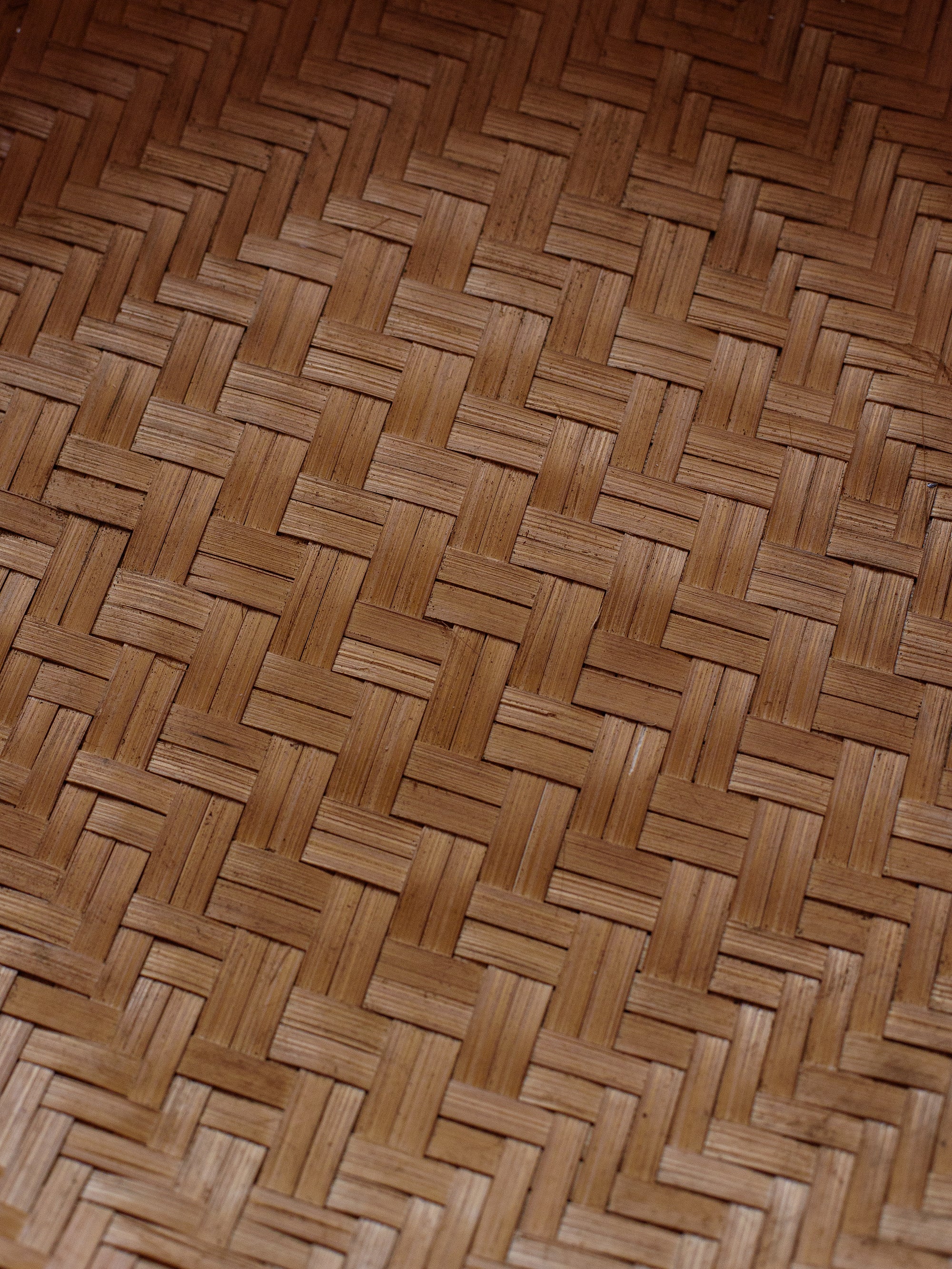 Smoked Deep Bamboo Colander Bowl - X-Large