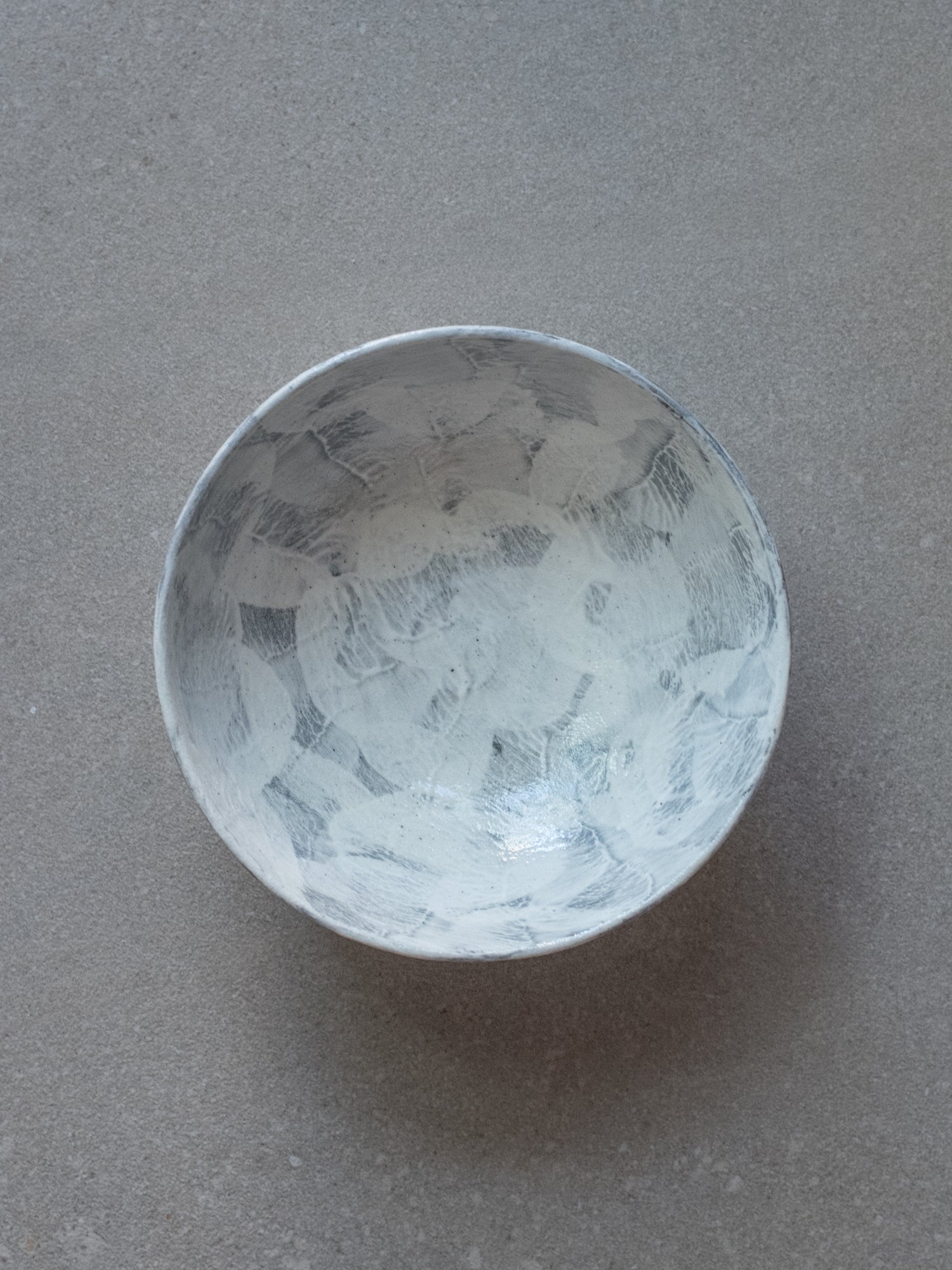 White Brushed Bowl