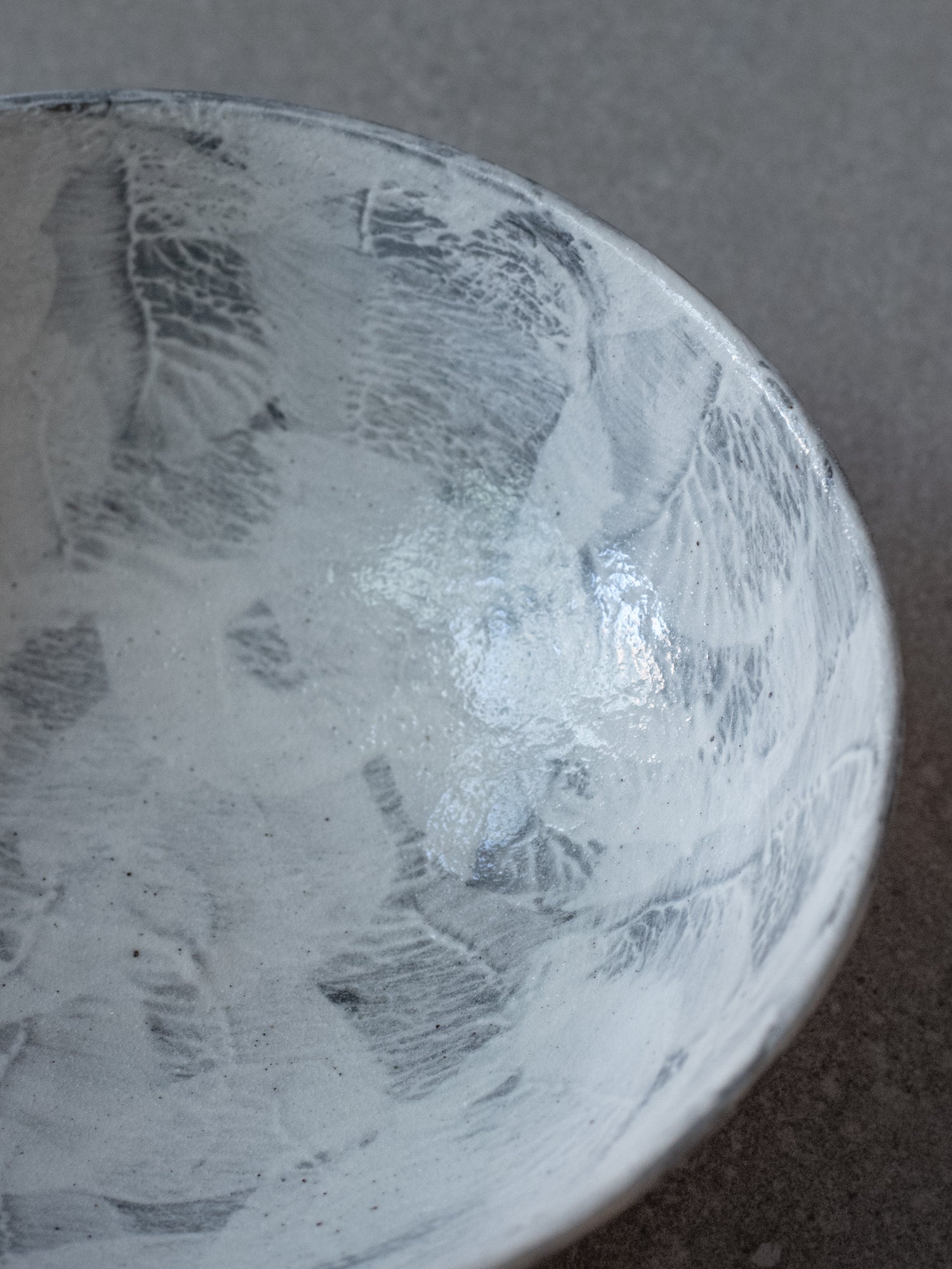 White Brushed Bowl