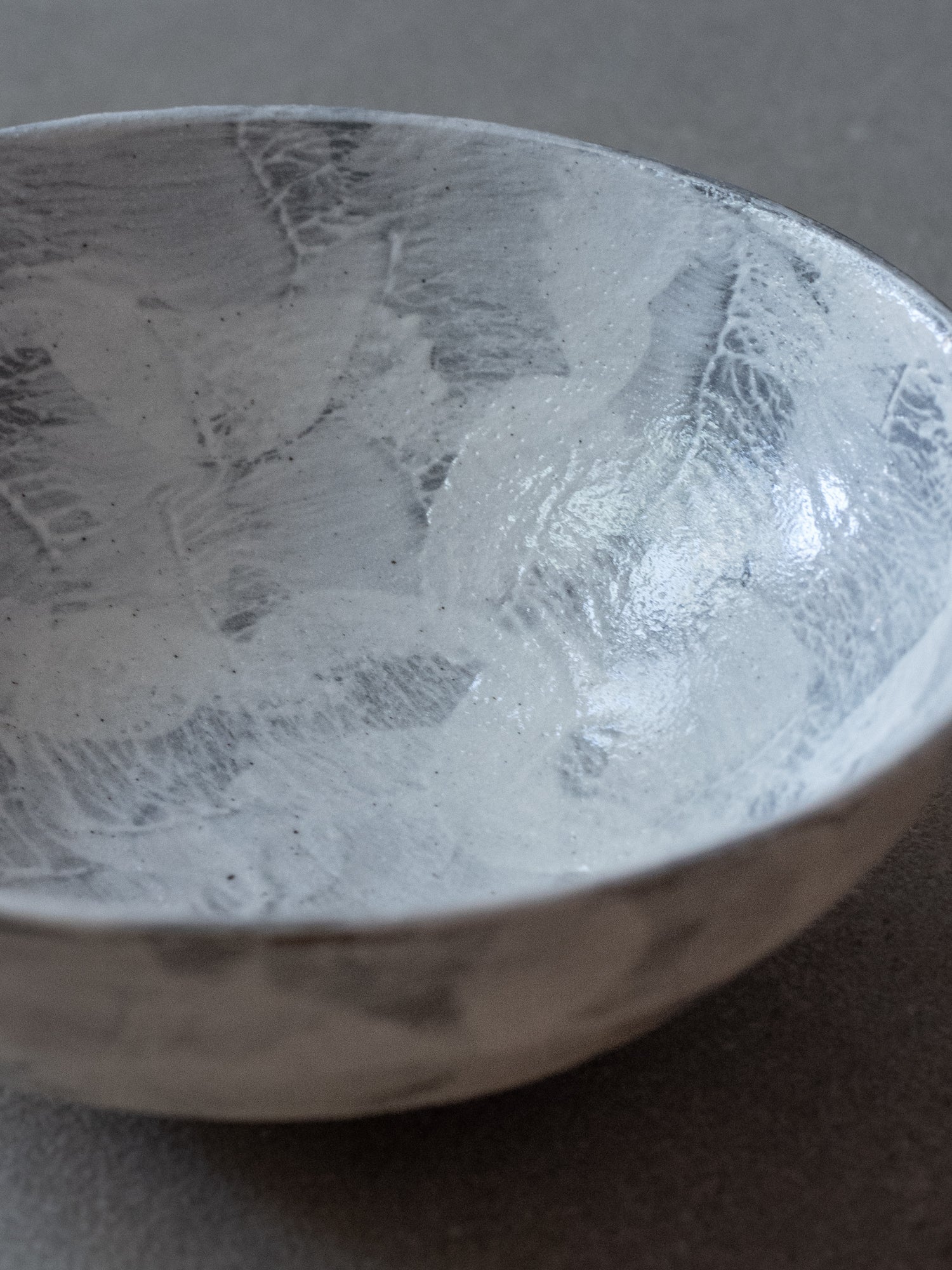 White Brushed Bowl
