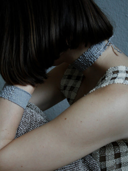 Split Paper Cuff Bracelet - Slate Grey