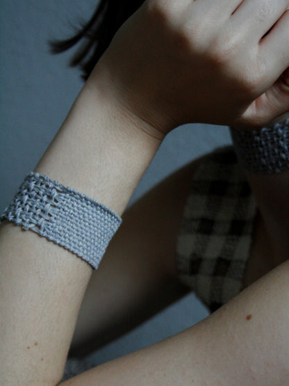 Split Paper Cuff Bracelet - Slate Grey