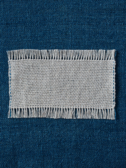Handwoven Linen & Indigo Mat