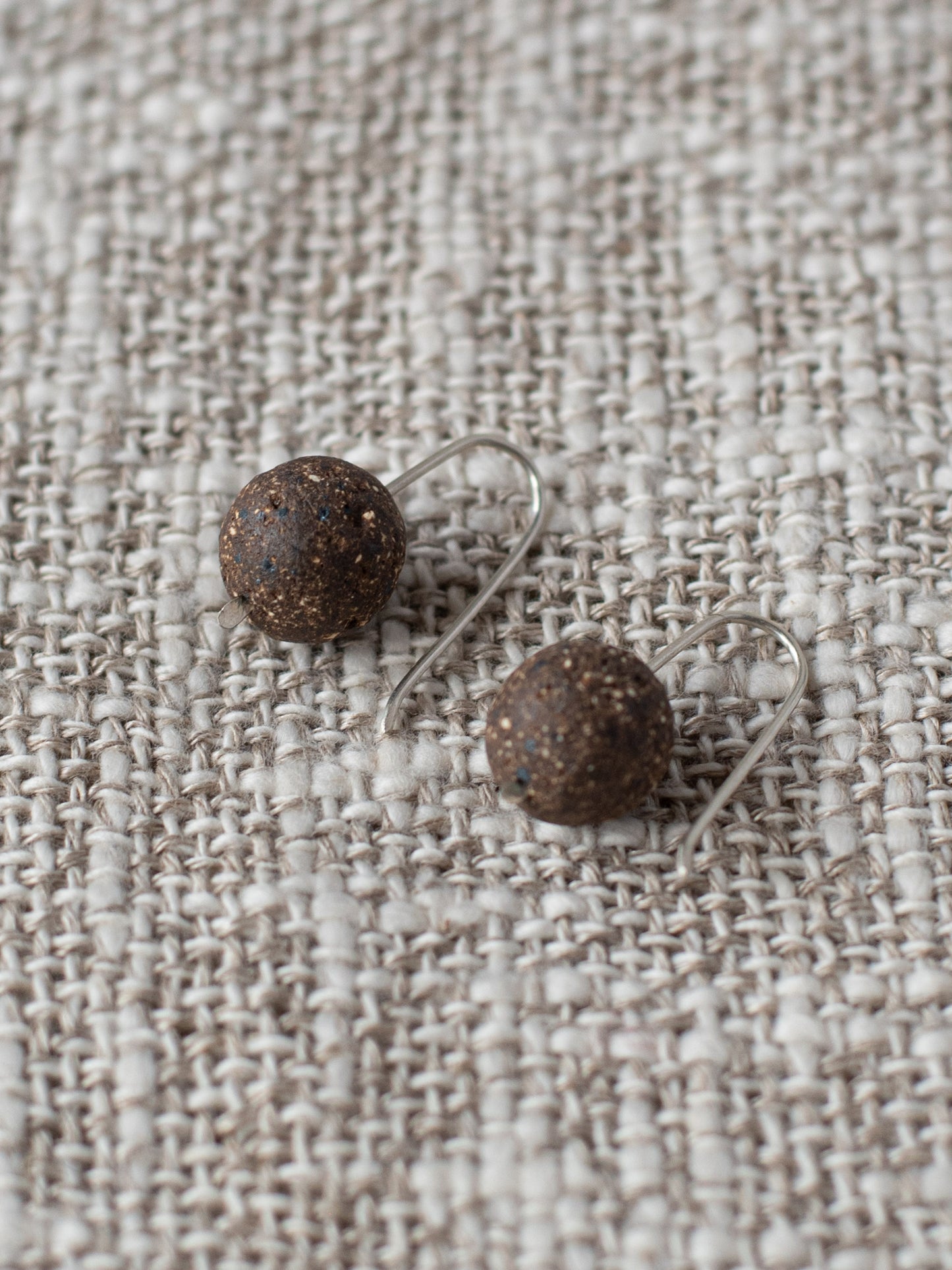 Stoneware Drop Earrings - Circles