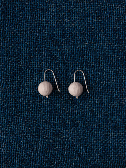 Stoneware Drop Earrings - Slip Carved