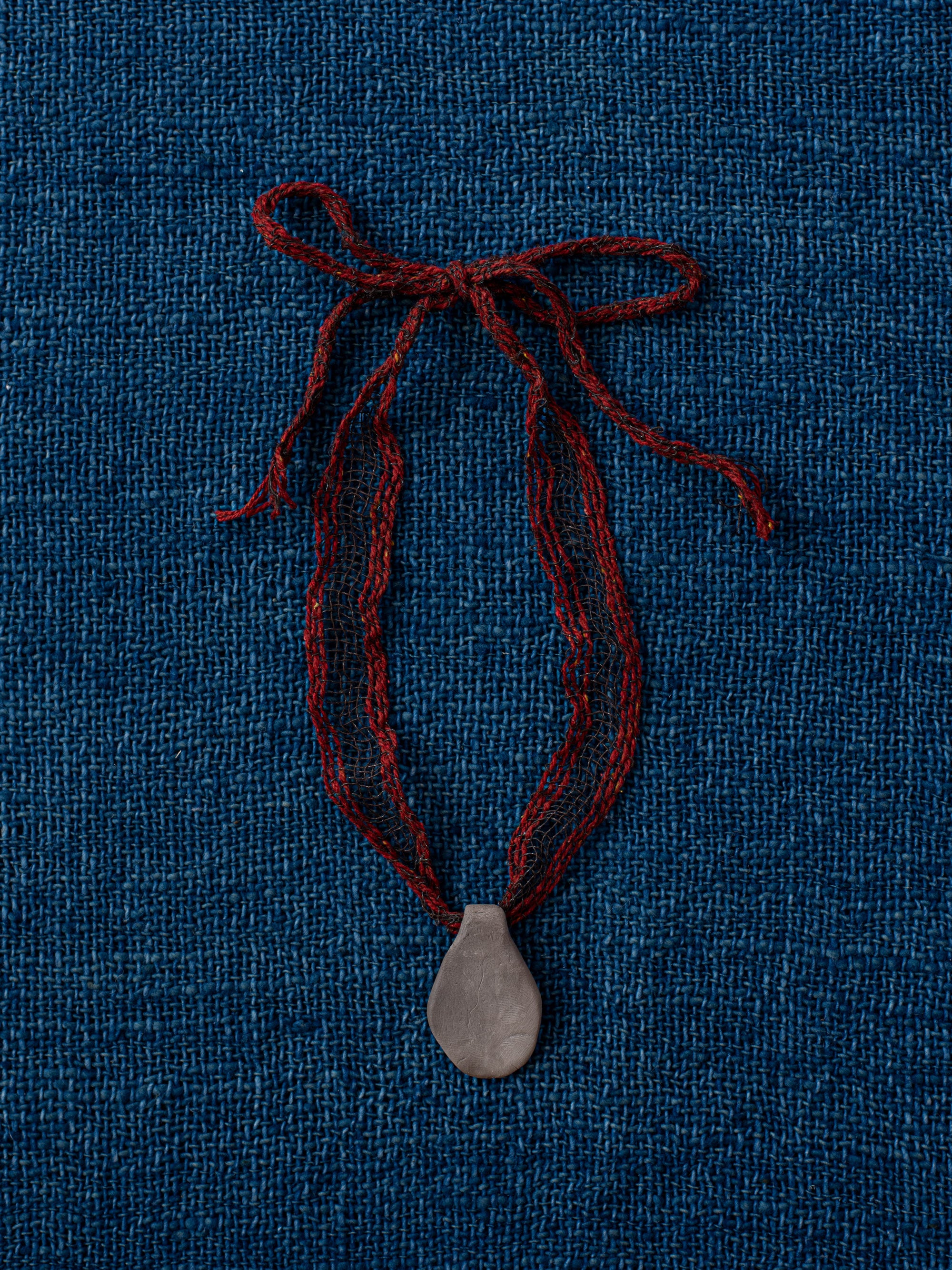 Pendant Collar - Red and Brown