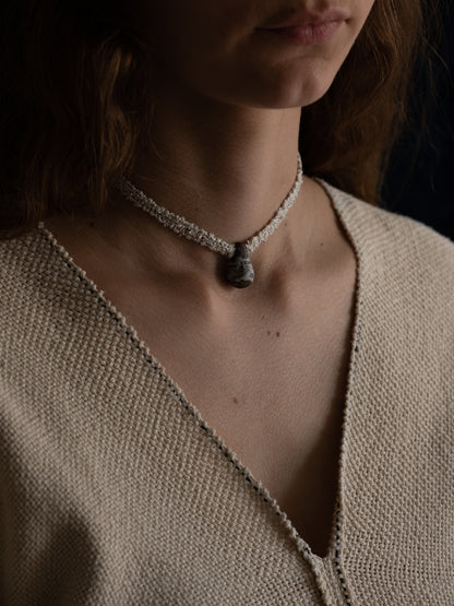 Single Drop Necklace - Linen Hakeme