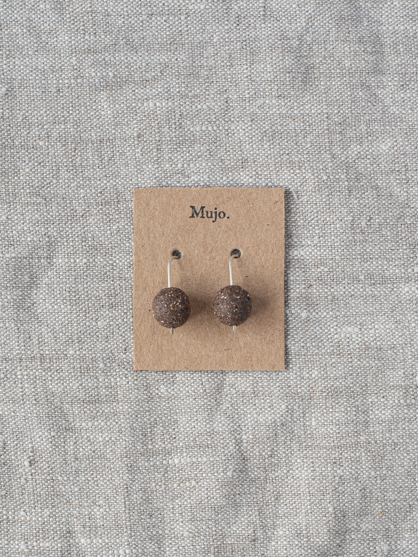 Stoneware Drop Earrings - Circles
